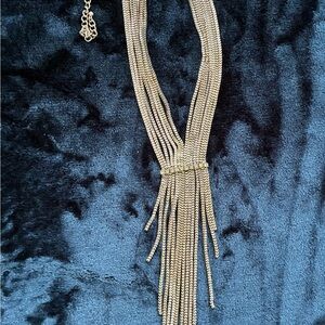 Free People Silver Tone  Statement Fringe Necklace
Bundle to save!